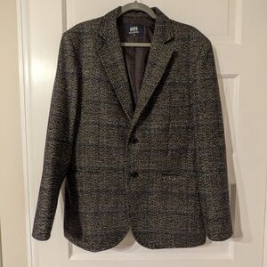 Men's Elegant Tweed Blazer - Black and Gray